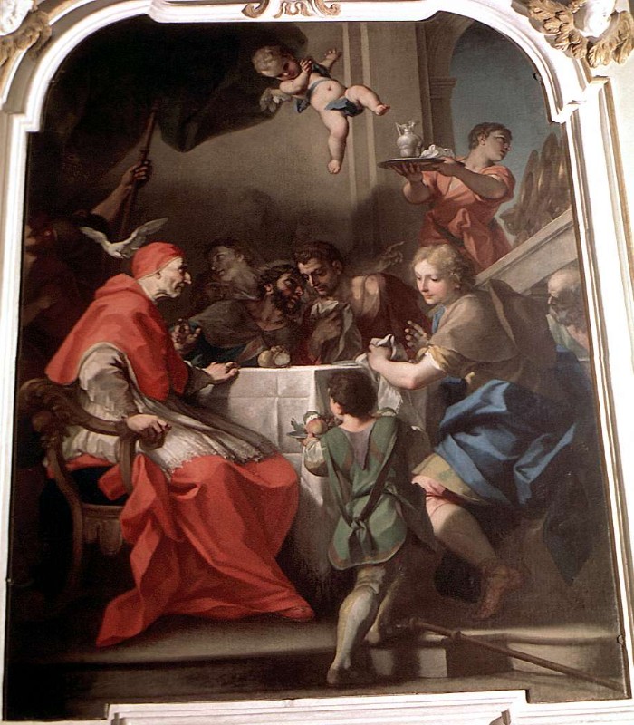 Balestra A. sec. XVIII, San Gregorio riceve Cristo