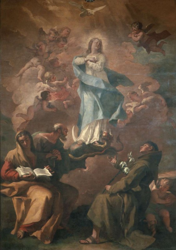 Ricci S. sec. XVII, Madonna Immacolata e santi