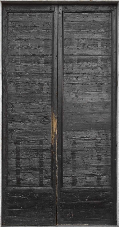 Ambito bergamasco sec. XVIII, Porta verniciata in legno