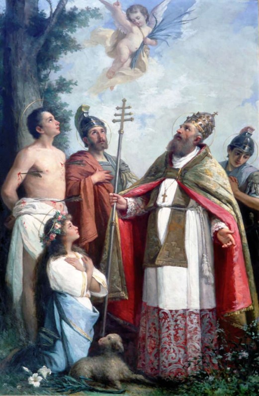 Spinelli A. (1896), San Sebastiano San Fabiano e altri santi