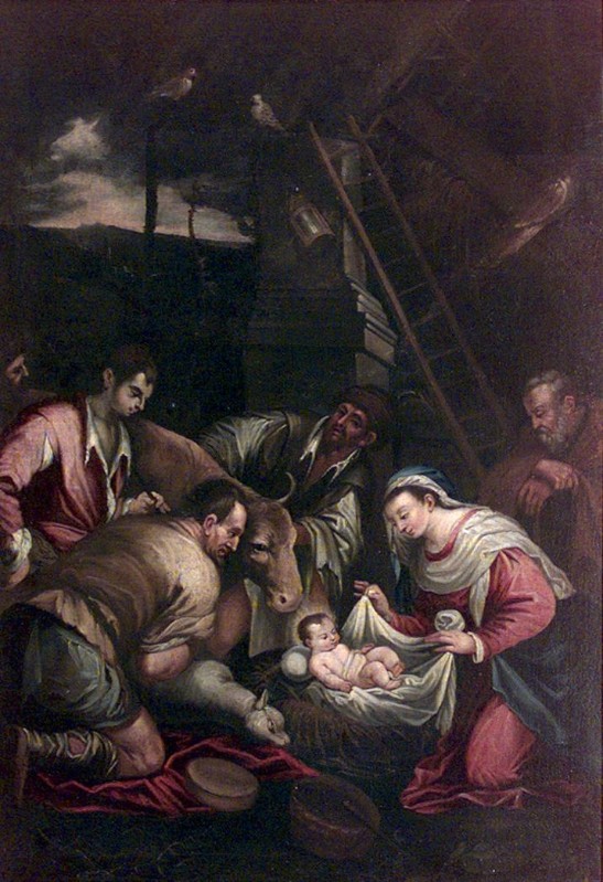Bottega di Bassano I. sec. XVI, Adorazione dei pastori