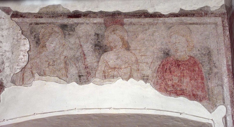 Ambito bergamasco sec. XV, San Sebastiano e Santi