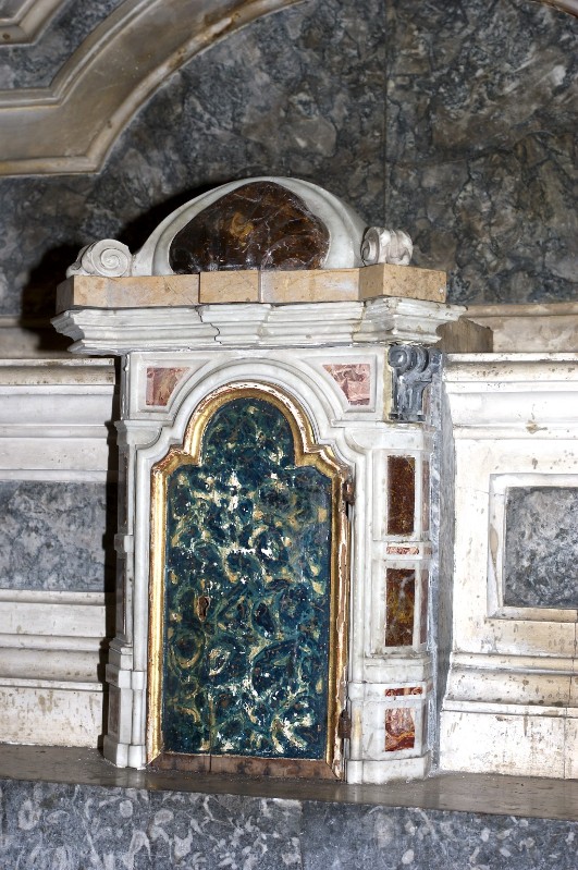 Ambito bresciano sec. XVIII, Tabernacolo dell'altare di Sant'Erasmo