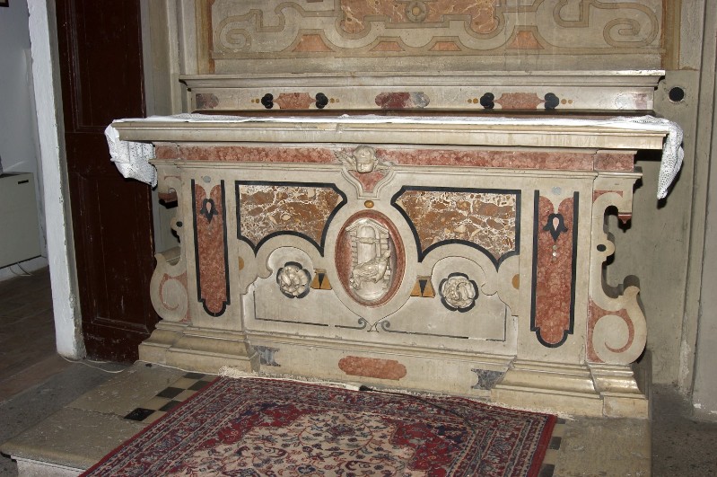 Bottega bresciana sec. XVIII, Altare con il martirio di Sant'Erasmo