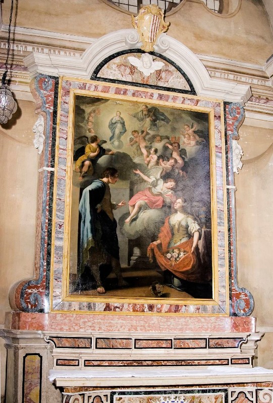 Bott. bresciana sec. XVIII, Ancona dell'altare della famiglia Gambara