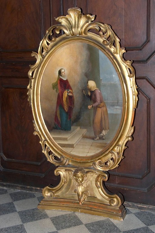 Bottega bresciana sec. XIX, La Beata Paola Gambara appare a una poverella
