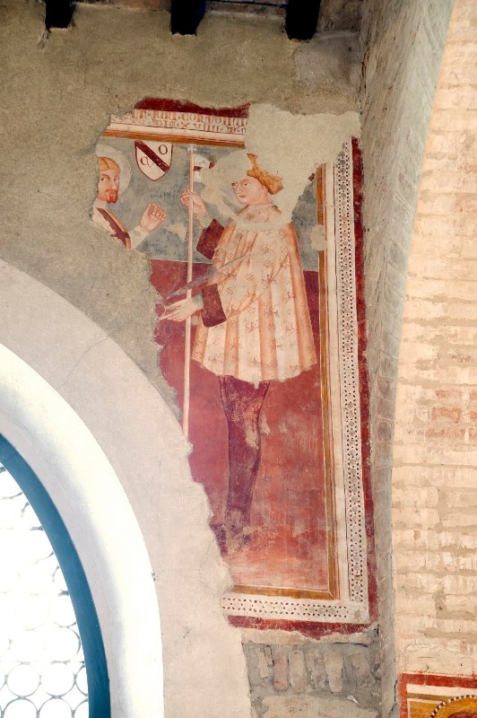 Bottega bresciana sec. XV, San Pancrazio con nobile