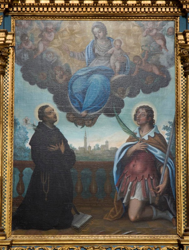 Mera P. (1632), Madonna in gloria tra San Nicola da Tolentino e San Faustino