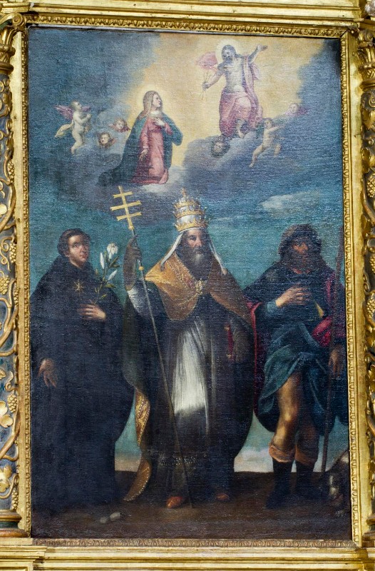 Ambito bresciano sec. XVII, Sant'Urbano con San Nicola da Tolentino e San Rocco