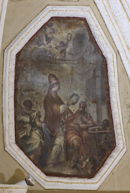 Ambito bresciano sec. XVII, San Girolamo e il papa di Damaso