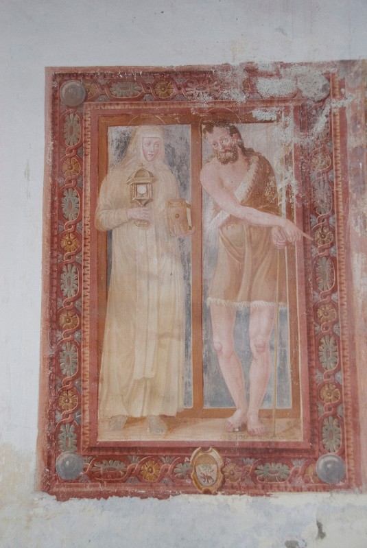 Ambito lombardo sec. XVI, Santa Chiara d'Assisi e San Giovanni Battista