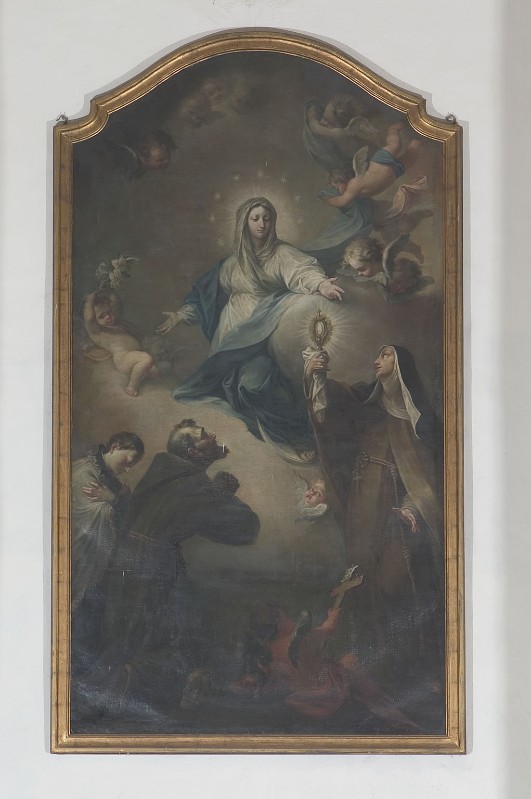 Bottega lombarda sec. XVIII, Immacolata, Santa Chiara, San Francesco e San Luigi