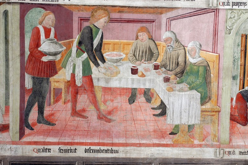Gian Giacomo da Lodi (1476-1477), S. Bernardino serve a tavola i poveri