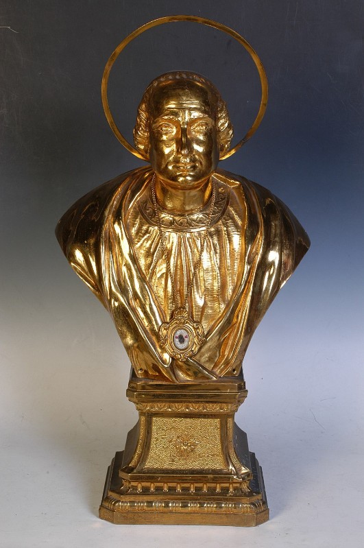Ambito lombardo sec. XIX, Reliquiario a busto di San Francesco Saverio Bianchi