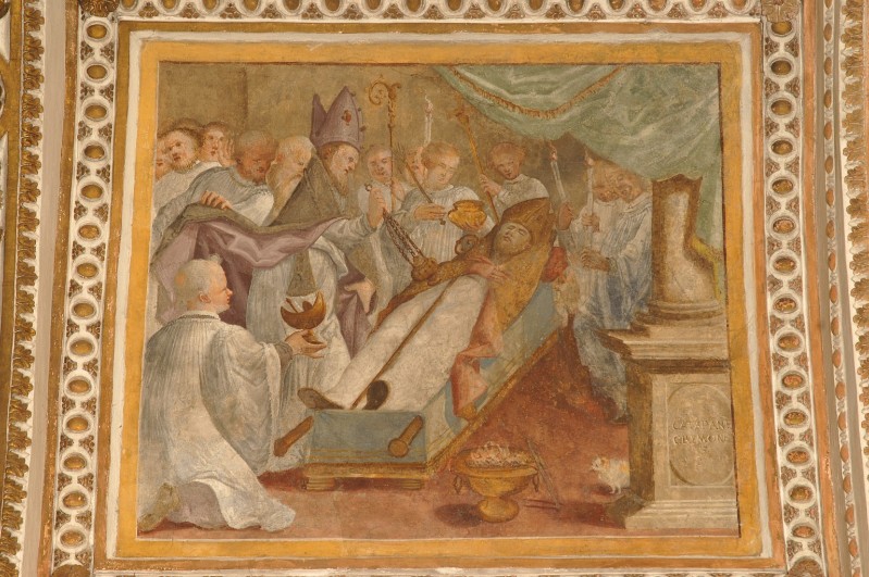 Cattapane L. (1599), Morte di Sant'Agostino