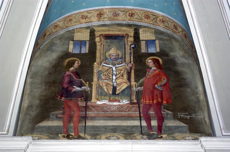 Magenti F. sec. XX, S.Ambrogio con i Santi Gervasio e Protasio