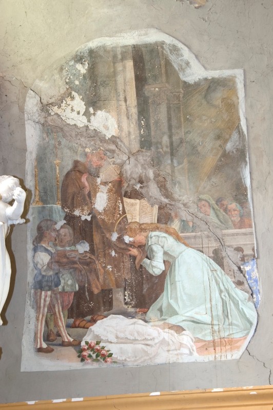 Brusatori L. (1941), Santa Chiara d'Assisi riceve la tonaca da San Francesco