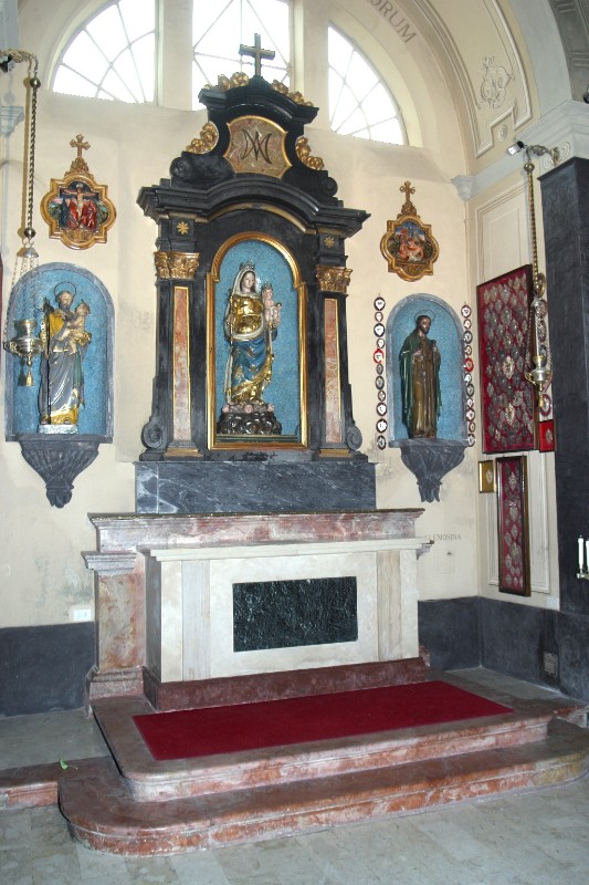 Ambito vigevanese sec. XVIII, Altare con monogramma mariano