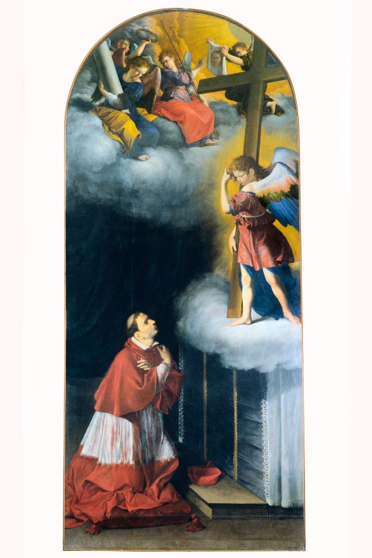 Gentileschi Orazio sec. XVII, San Carlo Borromeo adora la croce