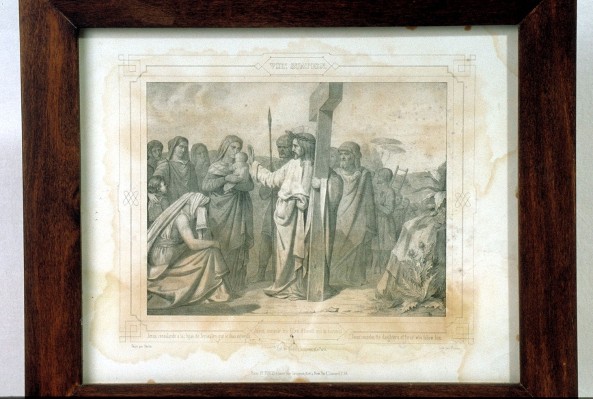 Ambito francese sec. XX, Stampa con Gesù che consola le donne di Gerusalemme