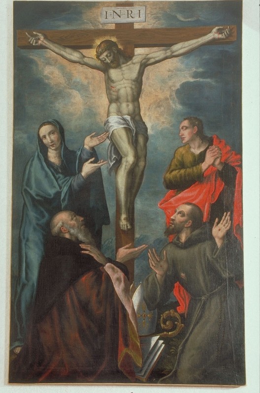 Ramazzani E. sec. XVI, Crocifissione di Cristo e Santi