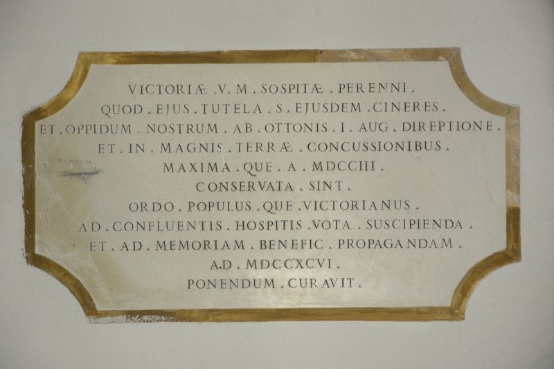 Ricci Sebastiano-Valeriani Orazio (1796), Lapide dedicatoria