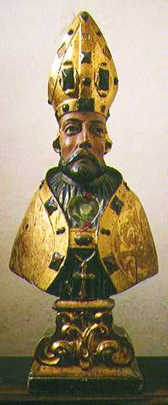 Bott. marchigiana sec. XVII, Reliquiario a busto di San Biagio