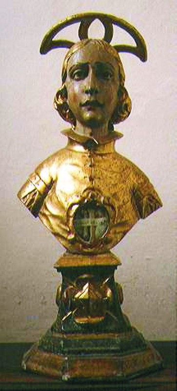 Bott. marchigiana sec. XVII, Reliquiario a busto di San Valeriano con nimbo