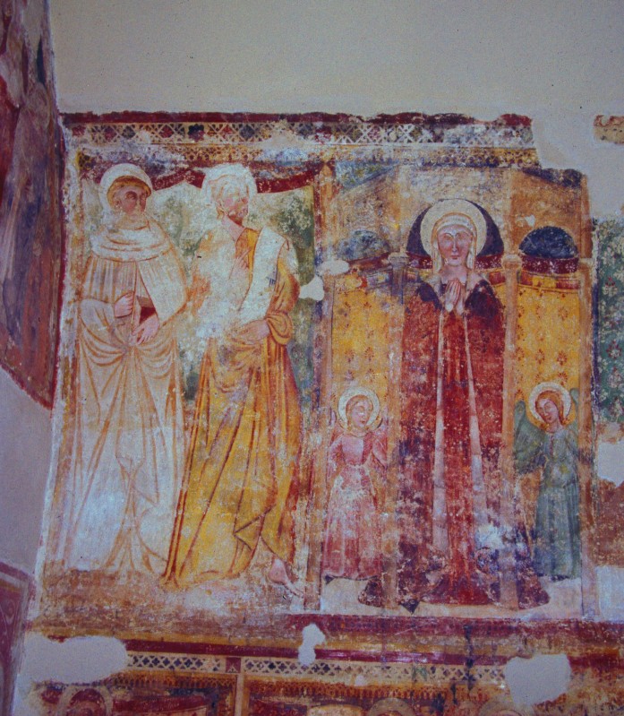 Scuola marchigiana (1403), Madonna di Loreto con mani giunte e Santi