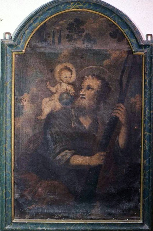 Ambito marchigiano sec. XVIII, San Cristoforo con Bambino