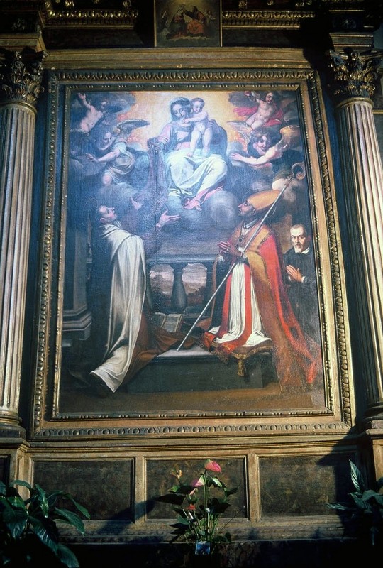Pandolfi G. G. sec. XVII, Madonna del Carmine S. Domenico e devoti