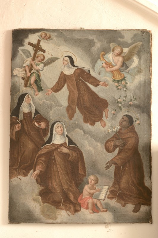 Ambito marchigiano sec. XIX, Santa Chiara d'Assisi e Santi Francescani