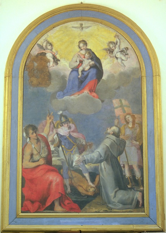 Scuola baroccesca sec. XVI, Madonna col Bambino e Santi