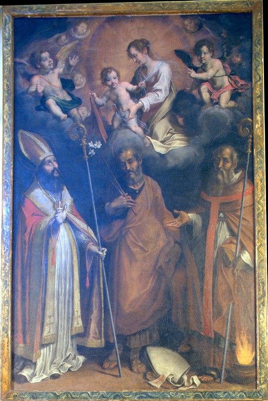 Pandolfi G.G. sec. XVII, Madonna con Bambino e tre Santi