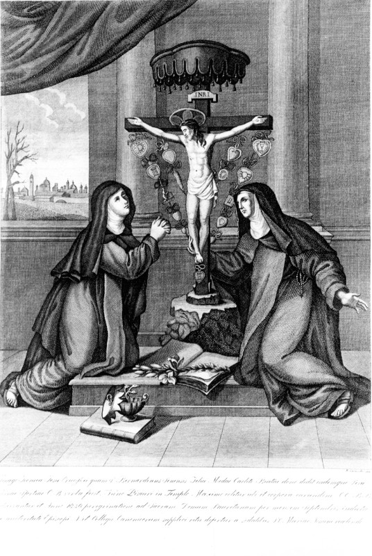 Ceracchi R. (1830), Beate Felice e Serafina adoranti il crocifisso