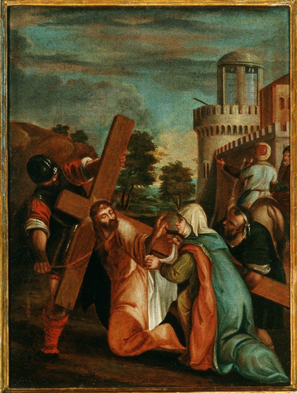 Ambito pesarese sec. XVII, Gesù asciugato da Santa Veronica