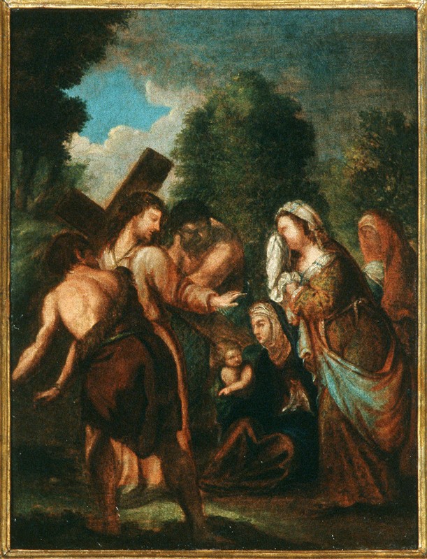 Ambito pesarese sec. XVII, Gesù consola le donne di Gerusalemme