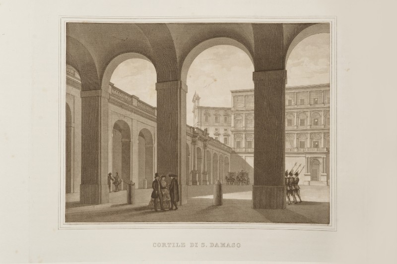 Bottega romana (1860), Cortile di San Damaso in Vaticano