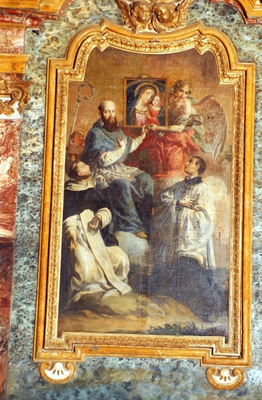 Ambito piemontese sec. XVIII, San Francesco di Sales con San Luigi e santo