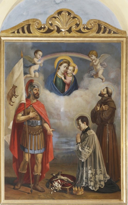 Finati F. sec. XX, Madonna con Gesù Bambino e santi