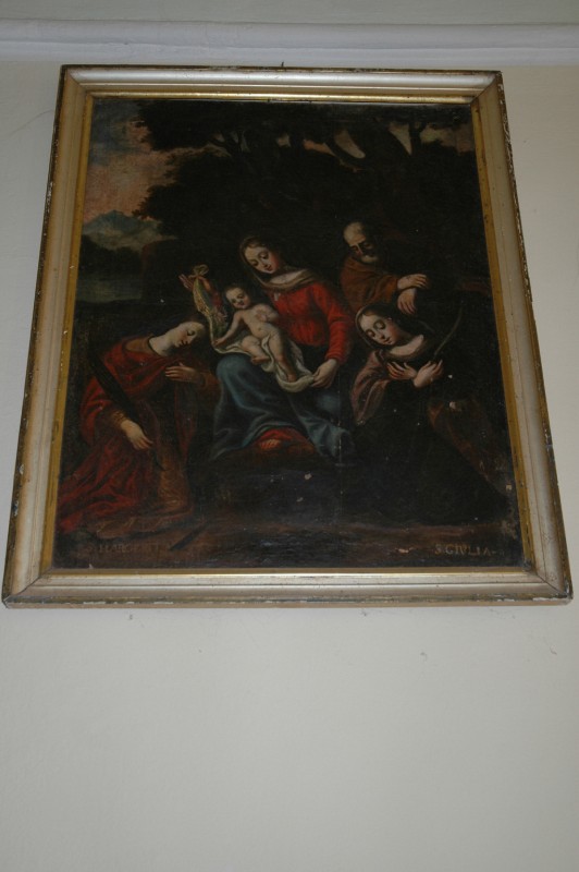 Ambito piemontese sec. XVII, Madonna con Bambino e santi