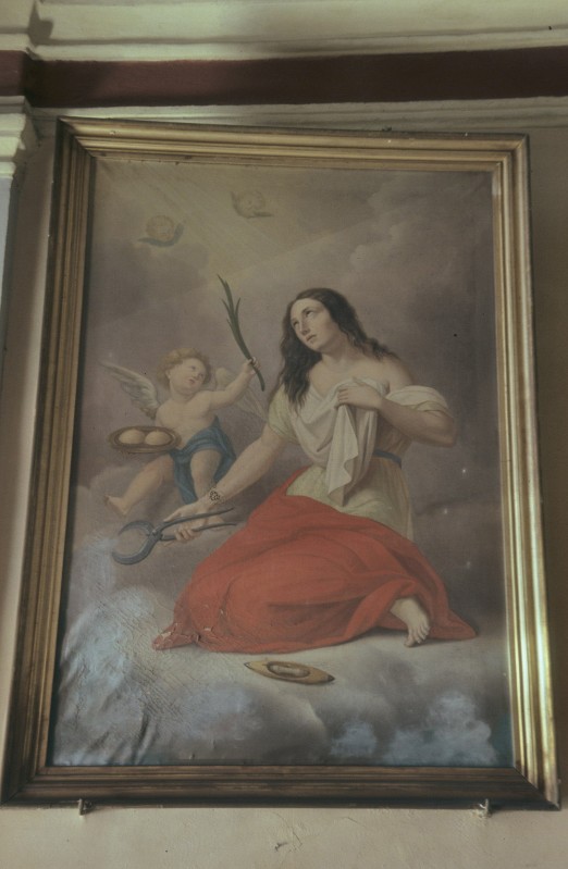 Ambito piemontese sec. XIX, Sant'Agata con angelo