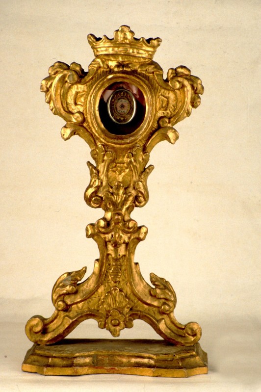 Ambito biellese sec. XVIII, Reliquiario a ostensorio di San Fabiano