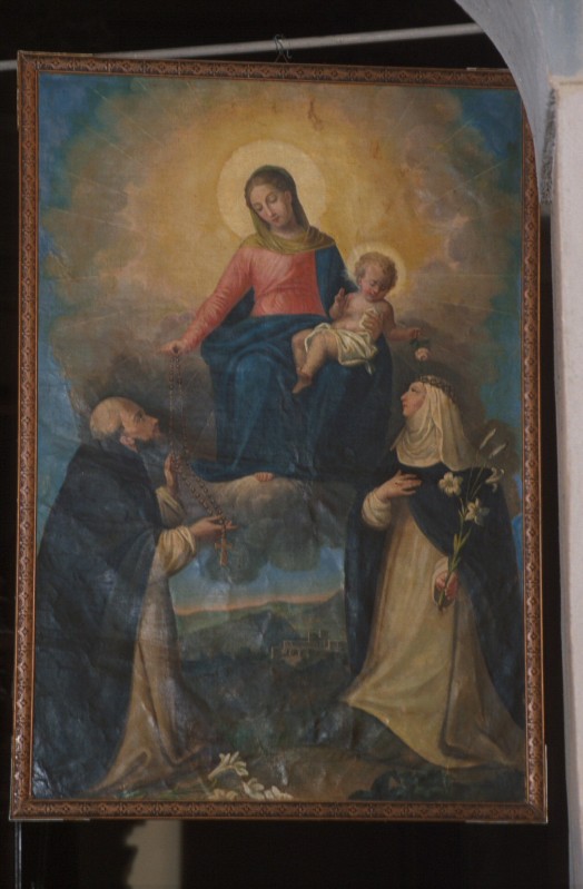 Bott. piemontese sec. XVIII, Stendardo con Madonna del Rosario e San Martino