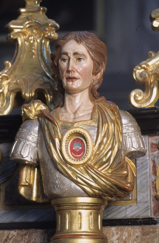 Bott. piemontese secc. XVIII-XIX, Reliquiario a busto di San Fausto senza barba