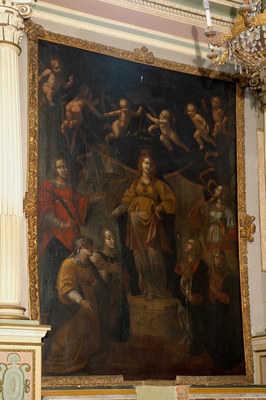 Scuola di Caccia G. sec. XVII, Sant'Orsola tra sei sante