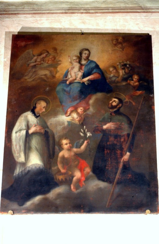 Ambito piemontese sec. XVIII, Madonna con Gesù Bambino e santi