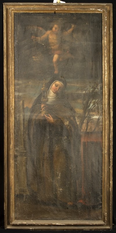 Pittore lombardo-piemontese sec. XVII, S. Chiara d'Assisi