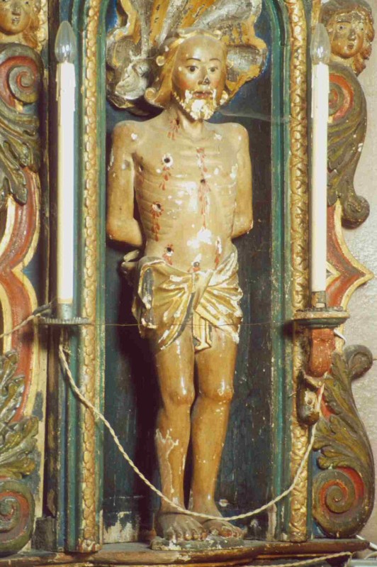 Bottega valsusina sec. XVI, San Sebastiano