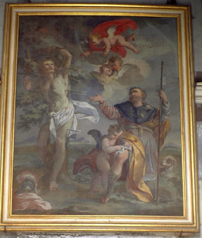 Bottega piemontese sec. XIX, Cornice di San Sebastiano e San Rocco